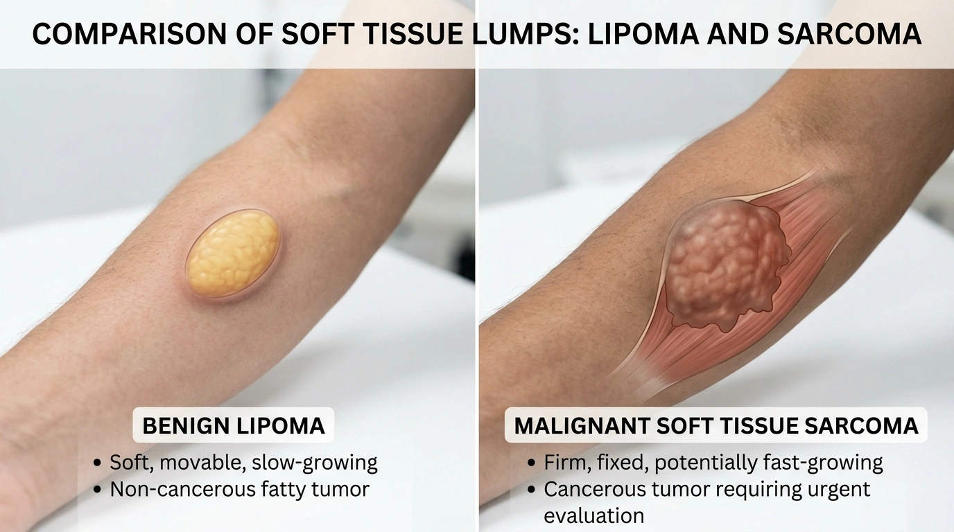 Sarcoma or Lipoma Comparison Table