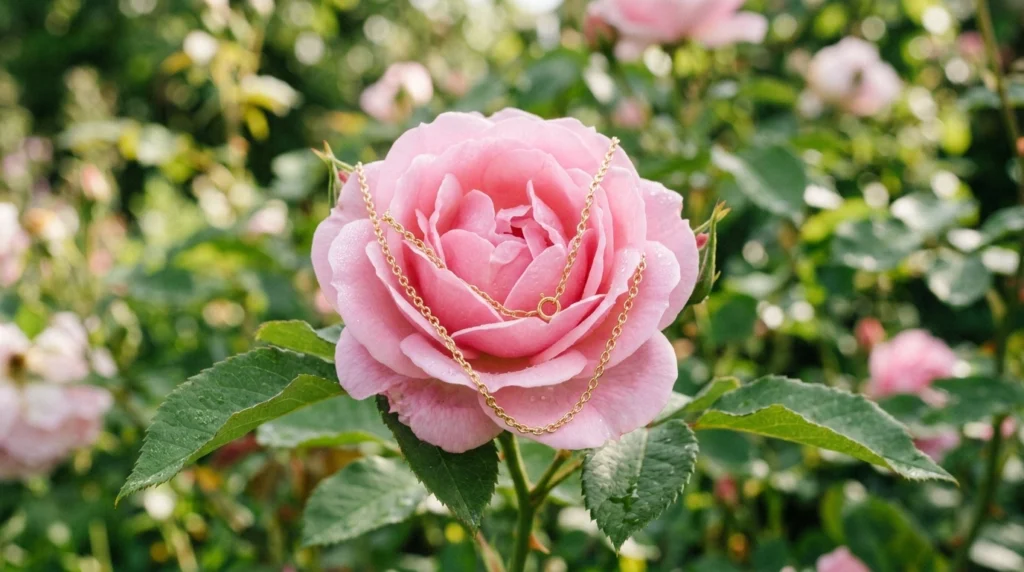 chaine or rose